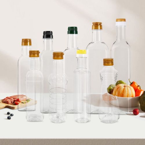 500ml round olive sauce vinegar seasoning plastic edible camellia walnut rapeseed sesame oil sesame oil bottle with lid