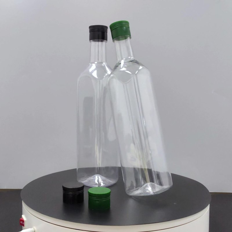 Manufacturers wholesale food grade PET square plastic empty oil bottle camellia oil liquor health wine soy sauce vinegar bottle