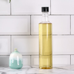 High-grade 500ml round plastic oil bottle camellia oil soy sauce vinegar vinegar sauce cooking wine sealed anti-leakage empty oil bottle