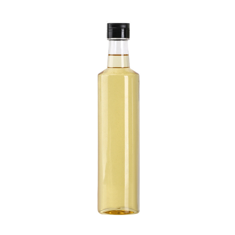 High-grade 500ml round plastic oil bottle camellia oil soy sauce vinegar vinegar sauce cooking wine sealed anti-leakage empty oil bottle