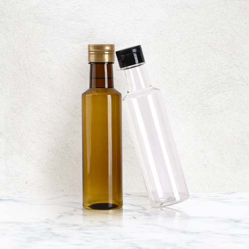 Food grade PET round plastic empty oil bottle wine jug camellia oil soy sauce vinegar olive oil bottle sauce bottle