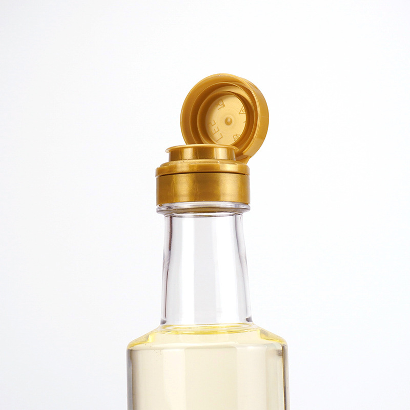 High-grade 500ml round plastic oil bottle camellia oil soy sauce vinegar vinegar sauce cooking wine sealed anti-leakage empty oil bottle