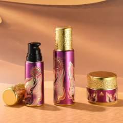 High-end customized Dunhuang Fengshui lotion essence cream bottle set Chinese style gorgeous and elegant skin care product set packaging material