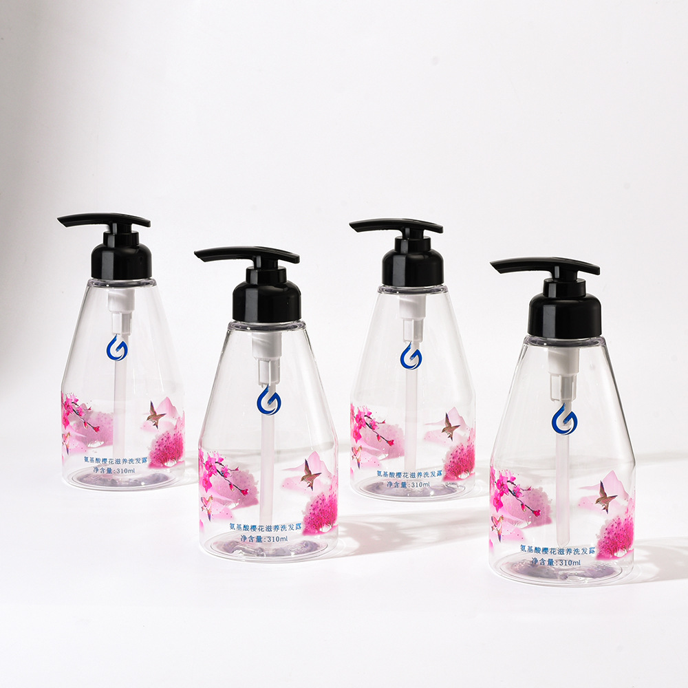 300ml 10oz Clear Cone PET Plastic Pump Bottle