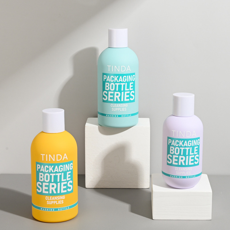 Manufacturer customized cleaning packaging bottle shampoo bottle twist cap bottle 300ml push shower gel packaging bottle