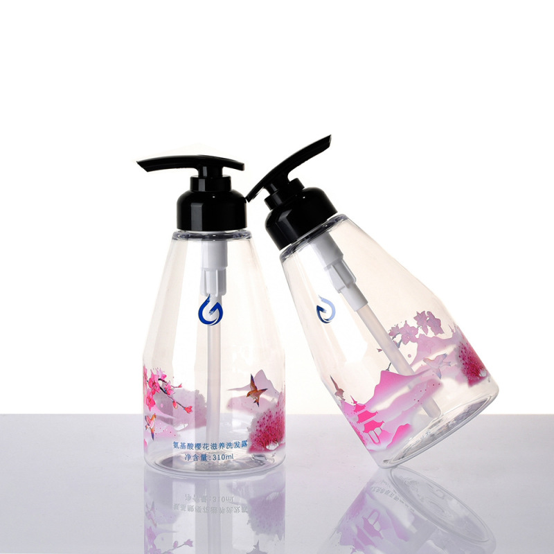 300ml 10oz Clear Cone PET Plastic Pump Bottle