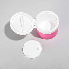 100G flip cover with tweezers salicylic acid cotton pad box double layer mask jar large capacity scrub bottle with spoon