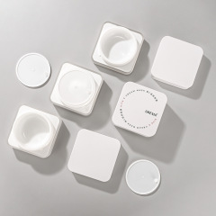 Manufacturer customized square cream bottle flat short cream bottle cosmetic packaging acrylic skin care product packaging