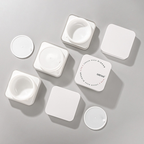 Manufacturer customized square cream bottle flat short cream bottle cosmetic packaging acrylic skin care product packaging