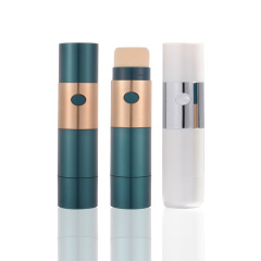 Customized cosmetics high-end bottle makeup packaging electric vacuum liquid foundation bottle powder puff stick introduction instrument cream box