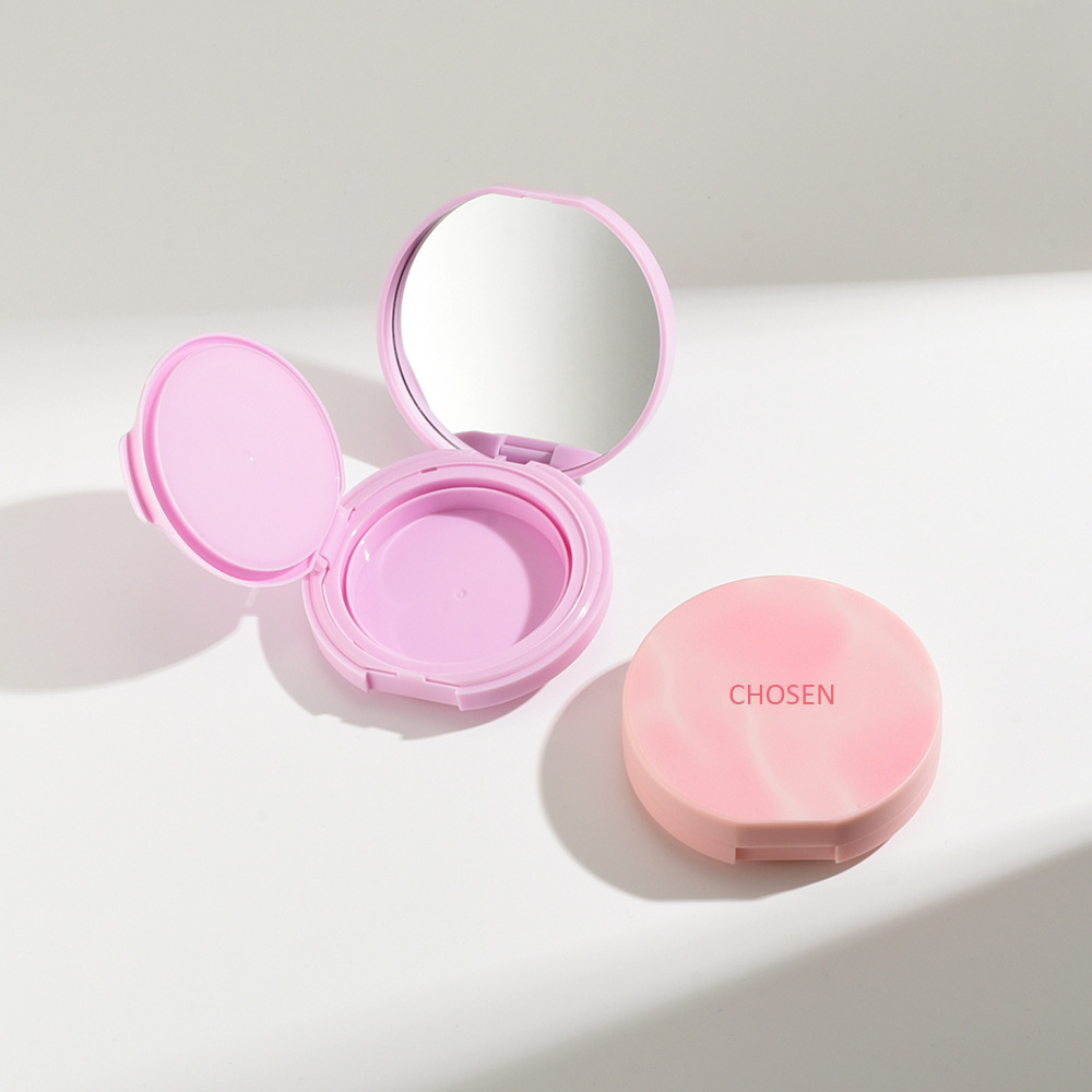 High-end portable makeup powder puff air cushion box foundation BB cream cosmetics empty box round powder box packaging material