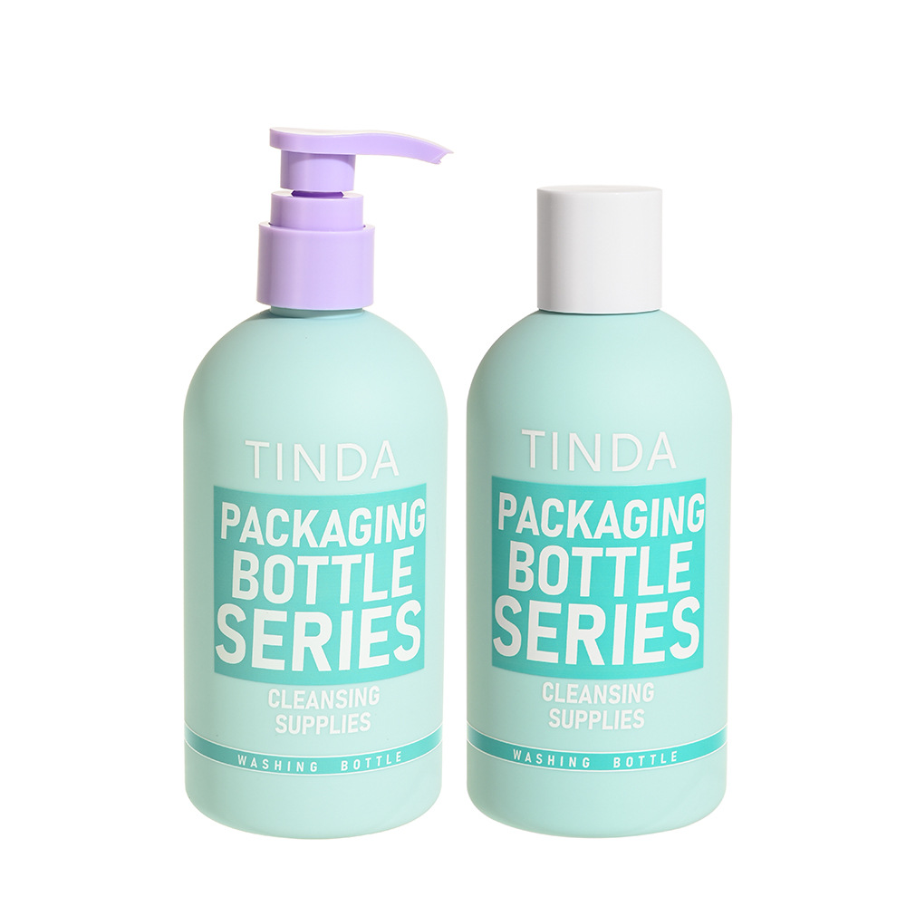Manufacturer customized cleaning packaging bottle shampoo bottle twist cap bottle 300ml push shower gel packaging bottle