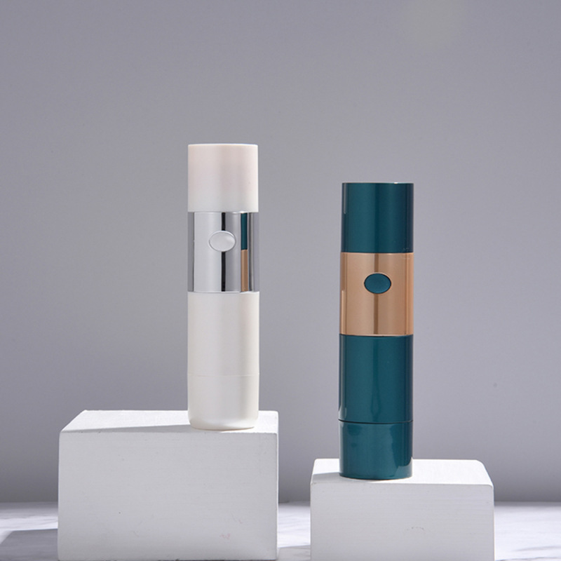 Customized cosmetics high-end bottle makeup packaging electric vacuum liquid foundation bottle powder puff stick introduction instrument cream box