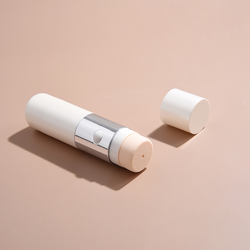 Customized cosmetics high-end bottle makeup packaging electric vacuum liquid foundation bottle powder puff stick introduction instrument cream box