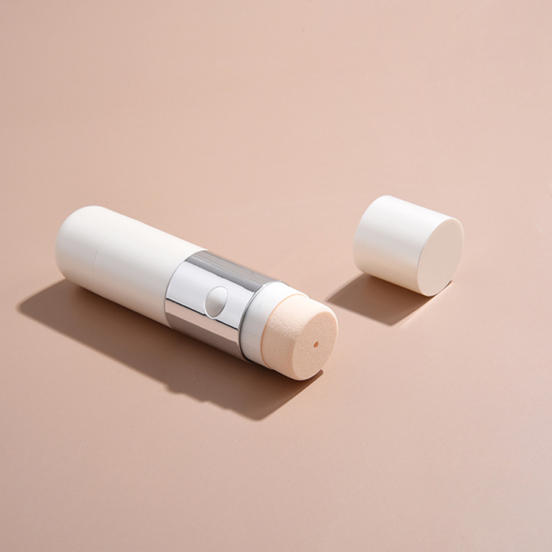 Customized cosmetics high-end bottle makeup packaging electric vacuum liquid foundation bottle powder puff stick introduction instrument cream box