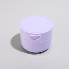 Manufacturer customized 100G double-layer flip-top mask bottle makeup remover cotton pad bottle with clip salicylic acid cotton pad packaging material