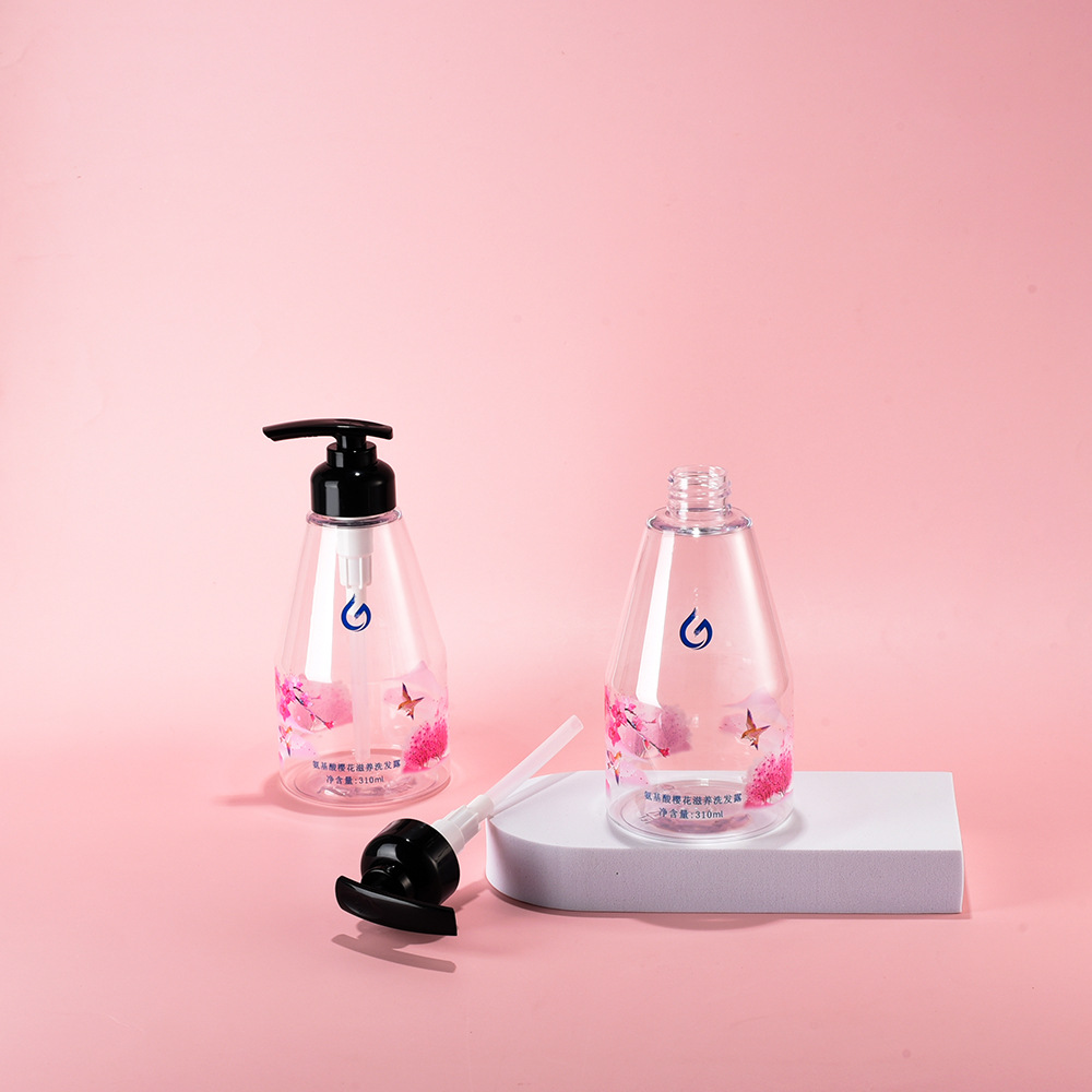 300ml 10oz Clear Cone PET Plastic Pump Bottle