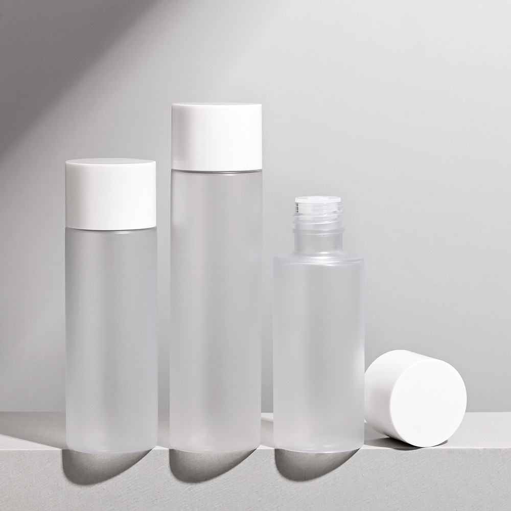 100/120/150ml transparent essence water bottle 24 teeth pet screw cap lotion bottle cosmetic bottle packaging material