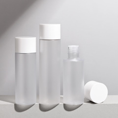 100/120/150ml transparent essence water bottle 24 teeth pet screw cap lotion bottle cosmetic bottle packaging material