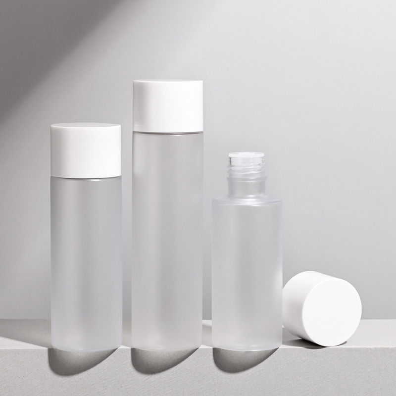 100/120/150ml transparent essence water bottle 24 teeth pet screw cap lotion bottle cosmetic bottle packaging material
