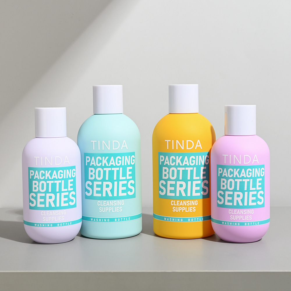 Manufacturer customized cleaning packaging bottle shampoo bottle twist cap bottle 300ml push shower gel packaging bottle