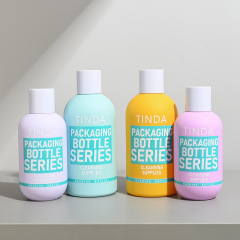 Manufacturer customized cleaning packaging bottle shampoo bottle twist cap bottle 300ml push shower gel packaging bottle