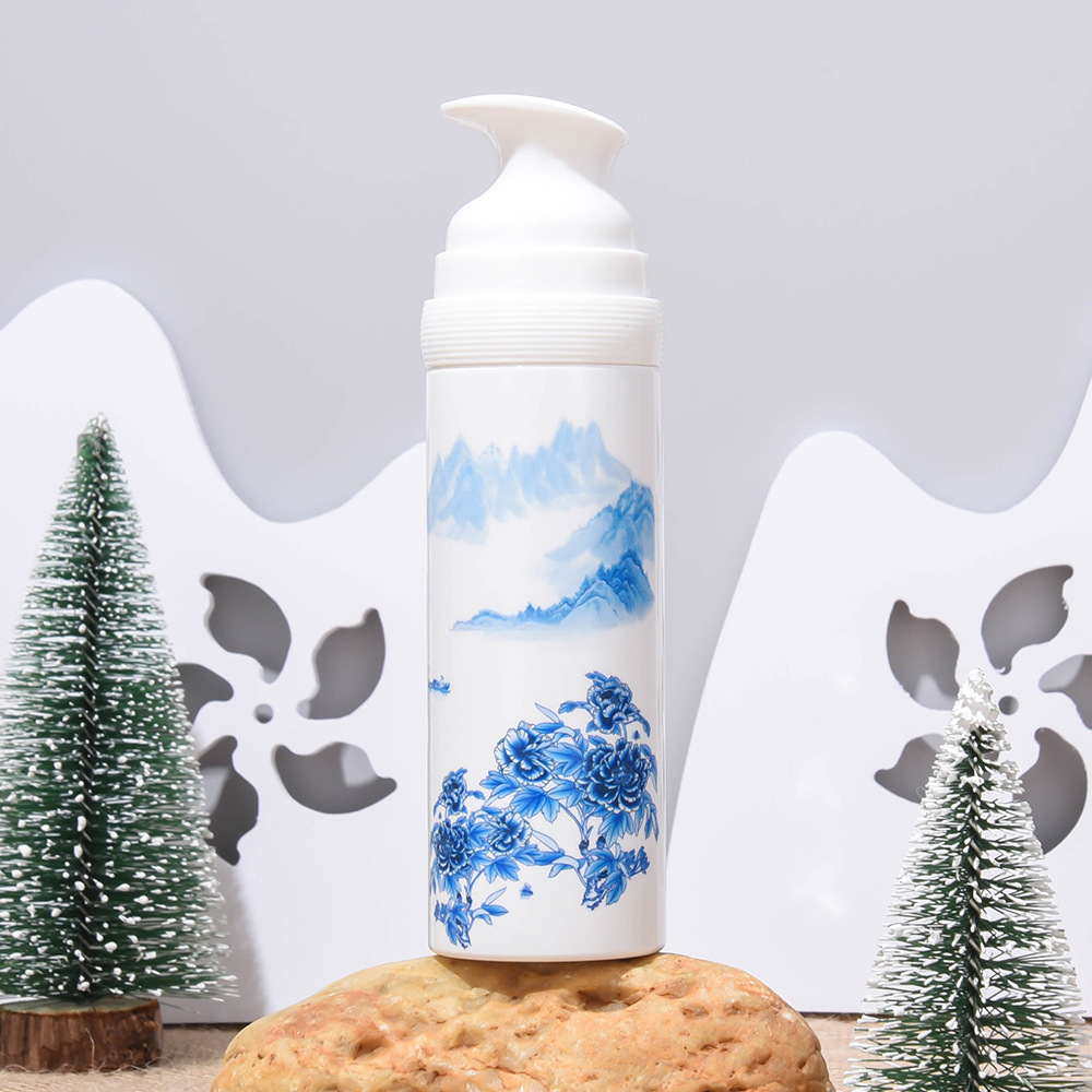 120ml 4oz White PET Plastic Mousse Pump Bottle