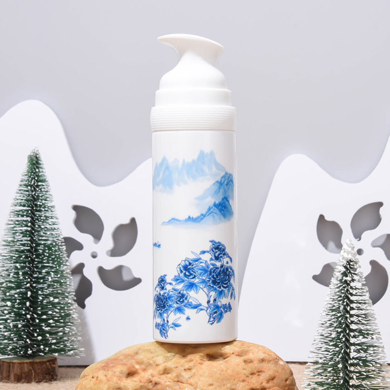 120ml 4oz White PET Plastic Mousse Pump Bottle