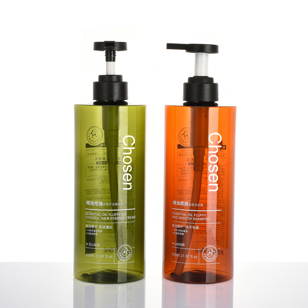 650ml/22oz PET Plastic Cylinder Pump Bottle