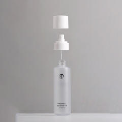 Thick wall cosmetic fine mist push bottle printed logo lotion essence facial spray plastic packaging bottle