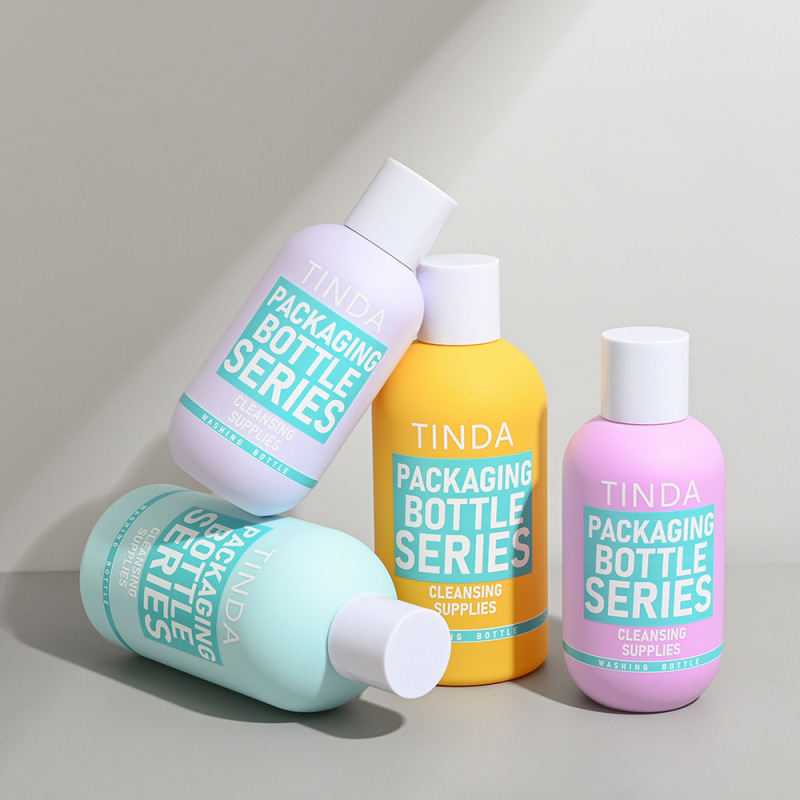 Manufacturer customized cleaning packaging bottle shampoo bottle twist cap bottle 300ml push shower gel packaging bottle