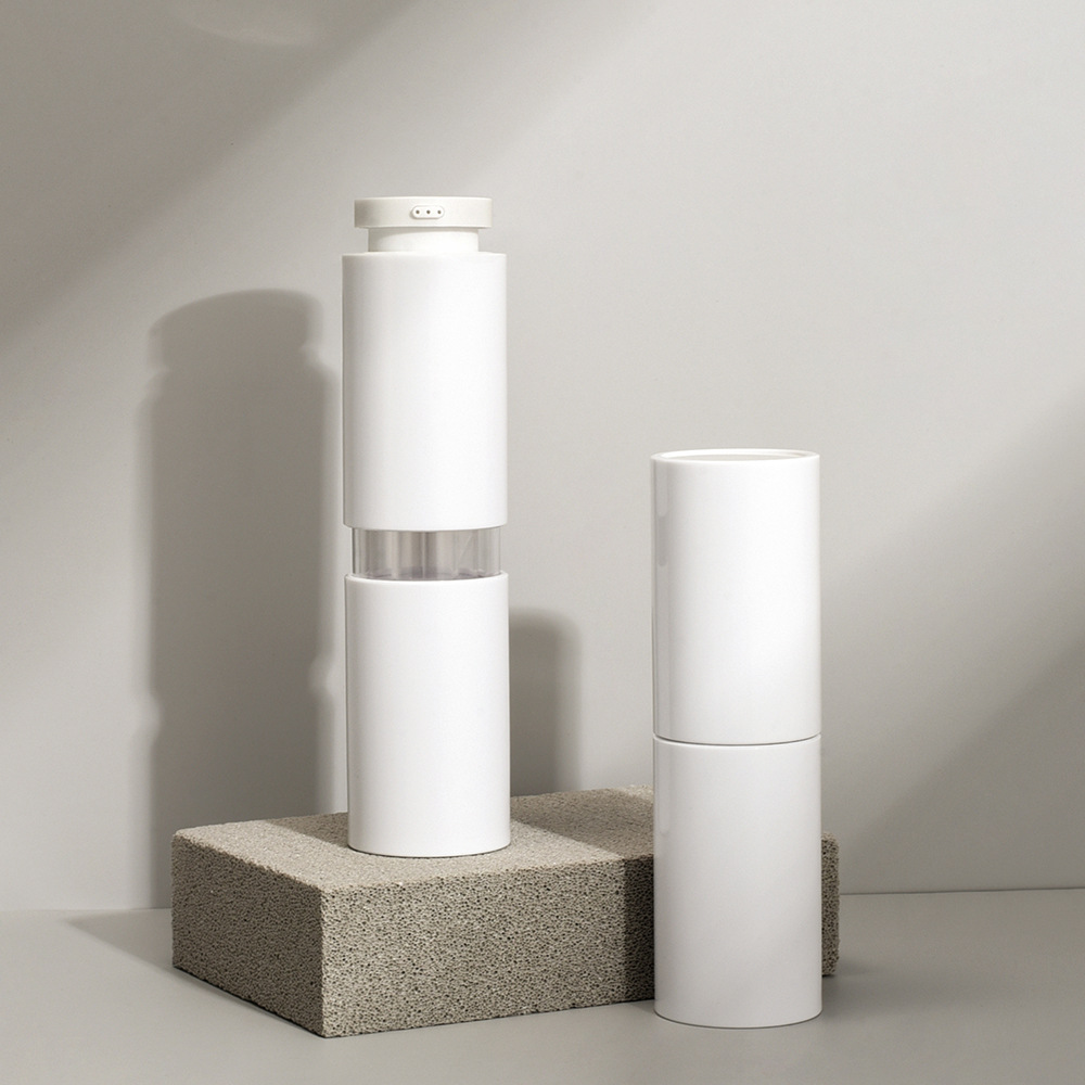 Customized cosmetic packaging material three-tube essence bottle skin care product packaging bottle three-in-one face cream press vacuum bottle
