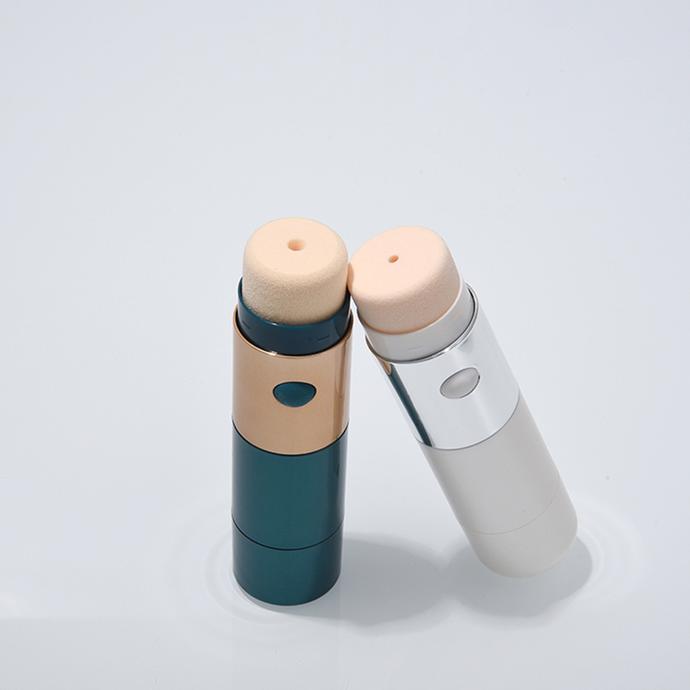 Customized cosmetics high-end bottle makeup packaging electric vacuum liquid foundation bottle powder puff stick introduction instrument cream box