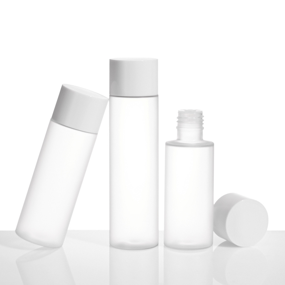 100/120/150ml transparent essence water bottle 24 teeth pet screw cap lotion bottle cosmetic bottle packaging material