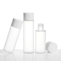 100/120/150ml transparent essence water bottle 24 teeth pet screw cap lotion bottle cosmetic bottle packaging material