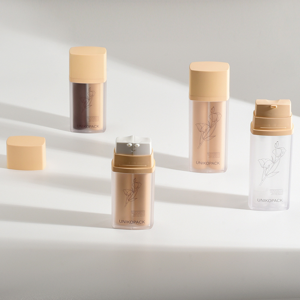 Skin care products empty packaging bottle cosmetic packaging material single double mouth discharge double tube bottle essence liquid vacuum bottle