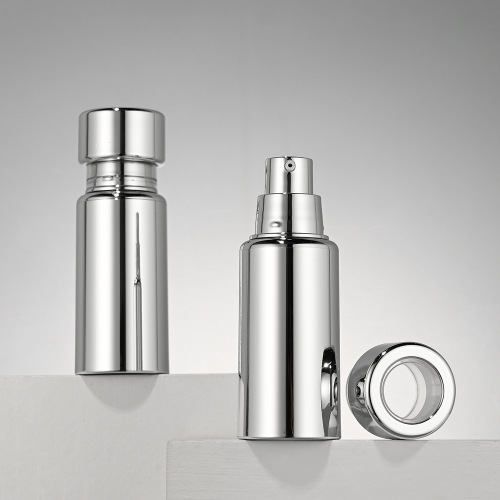 15ml Silver PET Airless Round Pump Bottle