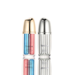 Cosmetic double tube bottle two in one vacuum lotion bottle packaging material press double layer acrylic sunscreen tube customization