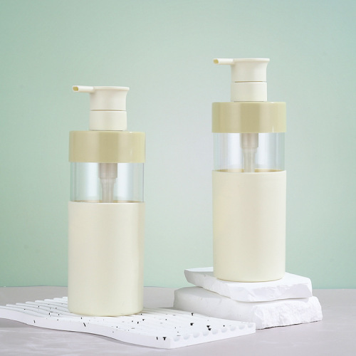 Cylinder Shape Plastic Assembled Pump Bottle 500ml