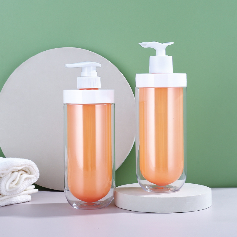 U Shape Double-Layer Plastic Bottle 500ml 16.9oz