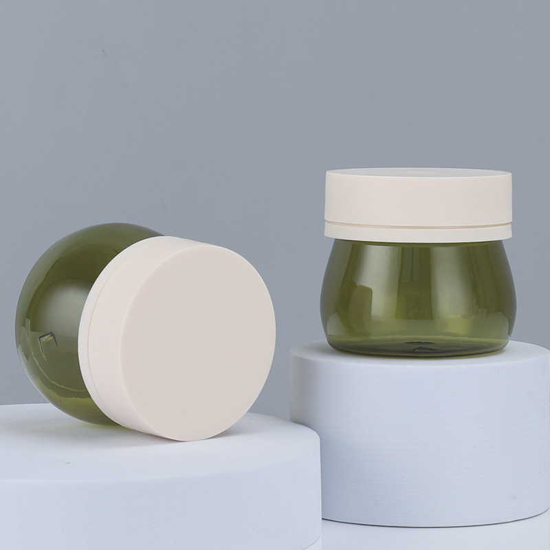 Manufacturer 160g cream bottle green creative plastic thickened cosmetic packaging material wide mouth packing cream cream bottle