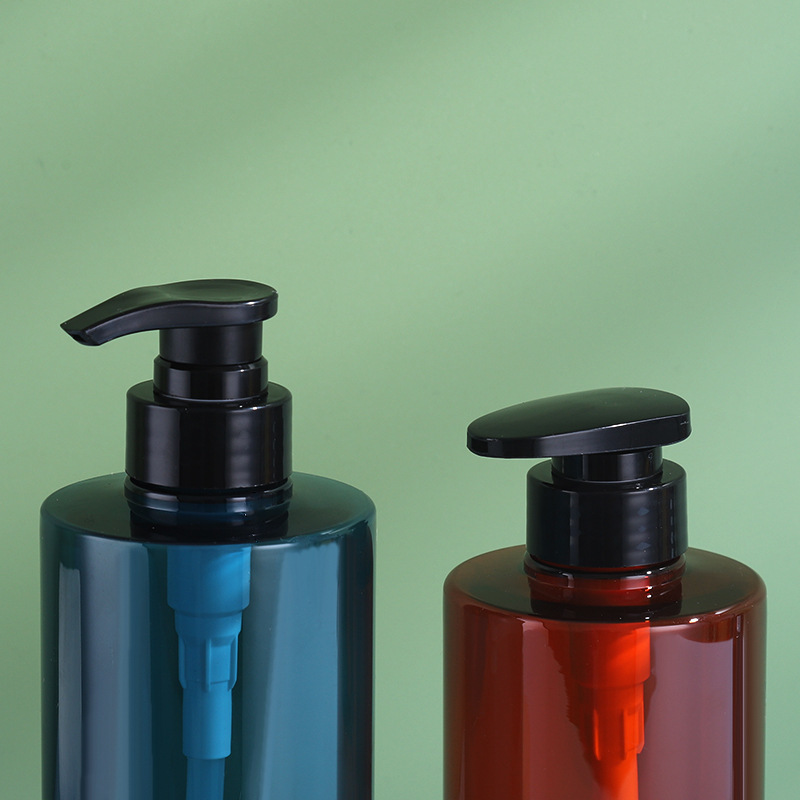 300ml shampoo bottle translucent plastic packaging small fresh flat shoulder packaging homestay shampoo bottle