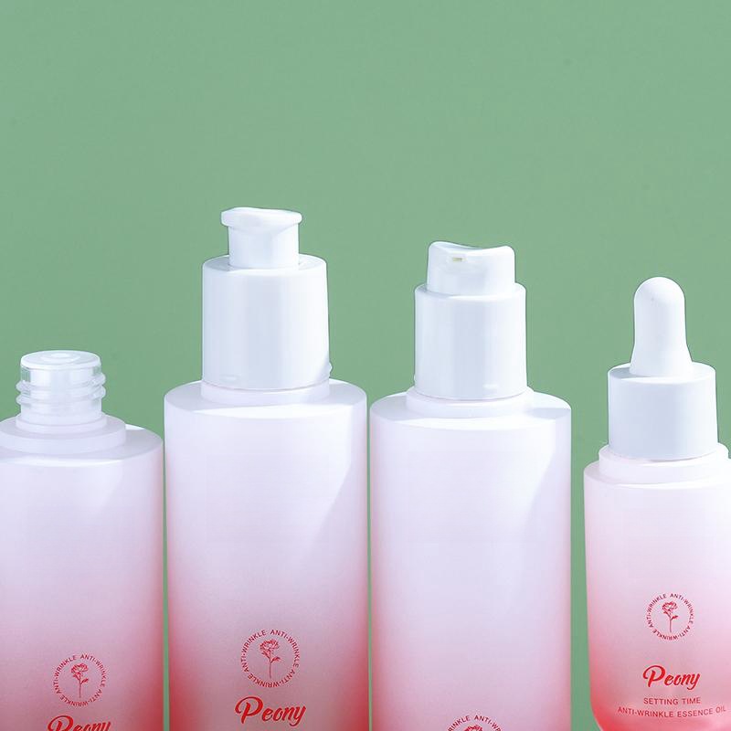 Lotion bottle transparent plastic skin care packaging travel packaging press dropper essence lotion bottle