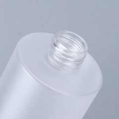 Clear Frosted PET Plastic Cylinder Pump Bottles 200ML