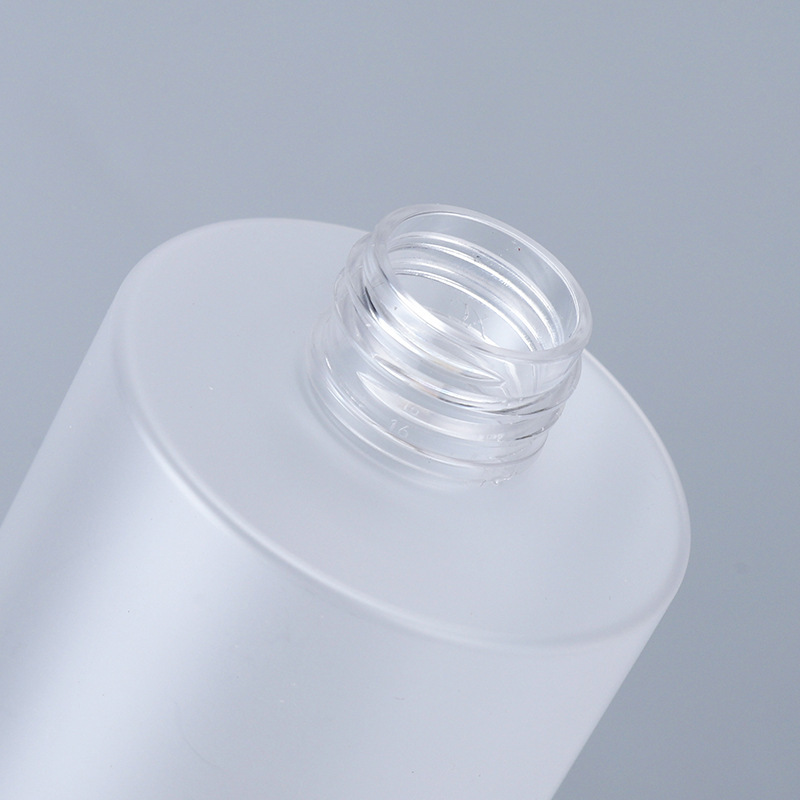 Clear Frosted PET Plastic Cylinder Pump Bottles 200ML