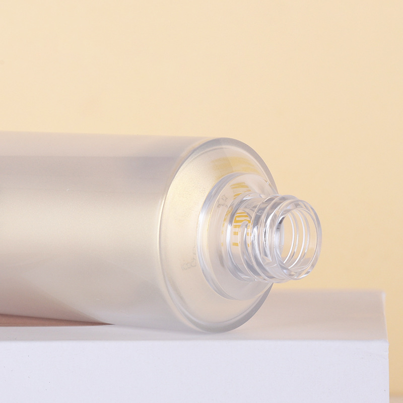 Manufacturer light luxury transparent PETG thick wall skin care packaging material packaging dropper cream essence lotion cosmetic bottle