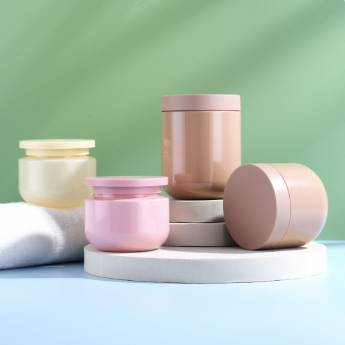 Manufacturer 250ml hair mask bottle colorful plastic packaging fashionable skin care packaging round wide mouth mud mask jar hair mask bottle