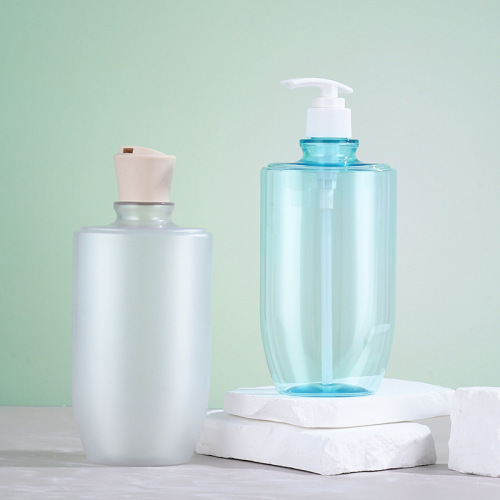 Clear PET Plastic Oval Flat Pump Bottle 300ml/12oz