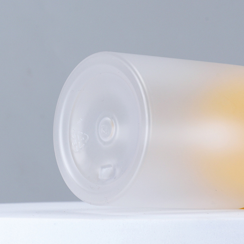 Clear Frosted PET Plastic Cylinder Pump Bottles 200ML