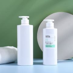 500ml shampoo bottle white push plastic daily necessities packaging square shower gel shampoo bottle